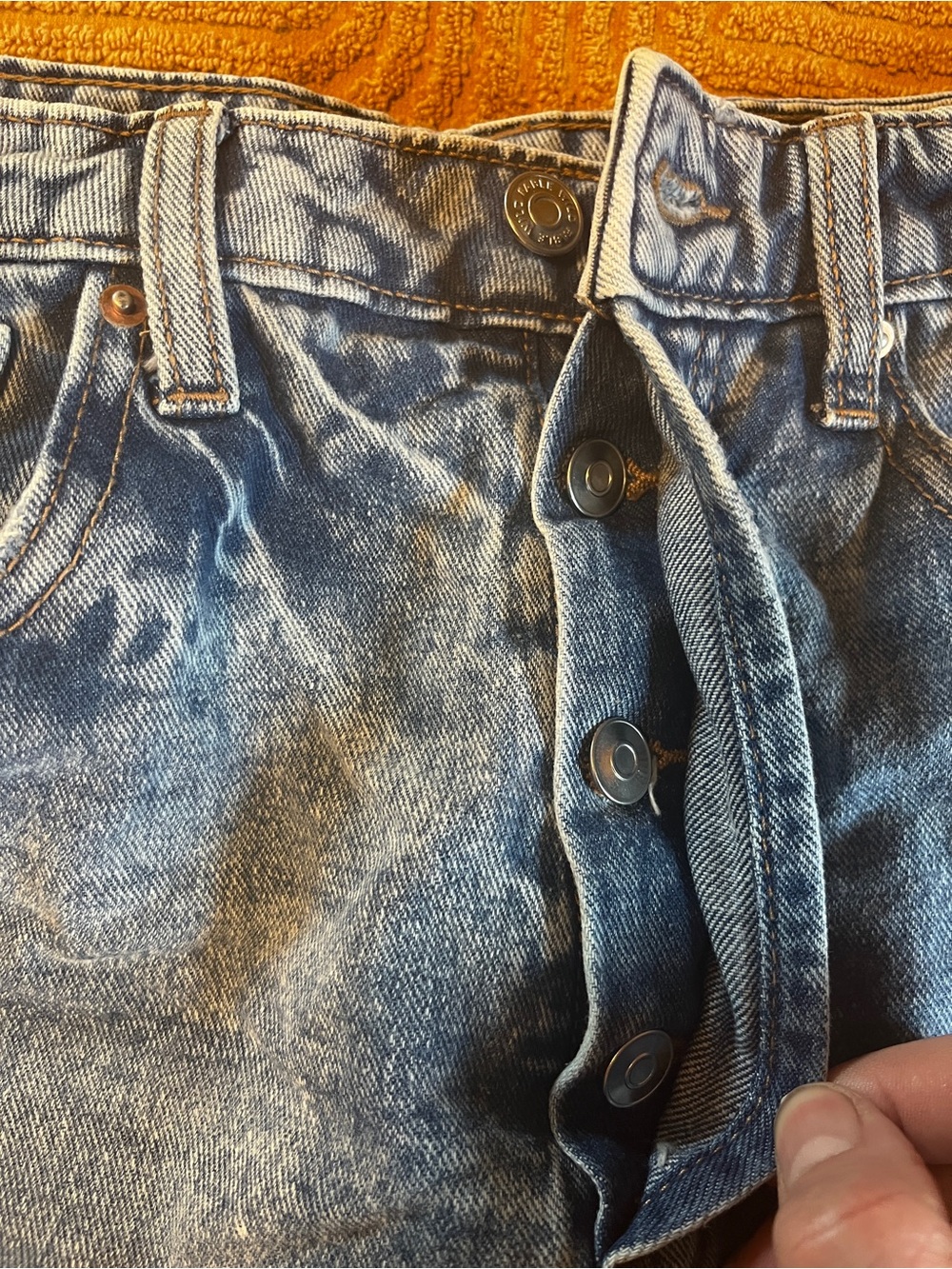 Highest rise Distressed Women's Denim Shorts - Blue WILD FABLE. SZ 8 - Picture 2 of 4